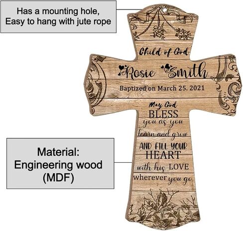 صليب خشبي من CALUOHO مرسومة يدويًا على شكل زهور سيراميك ملهمة من الزجاج الملون للمنزل والمزرعة وغرفة النوم وغرفة المعيشة وديكور الحائط هدية 5 × 7 بوصة in Kuwait