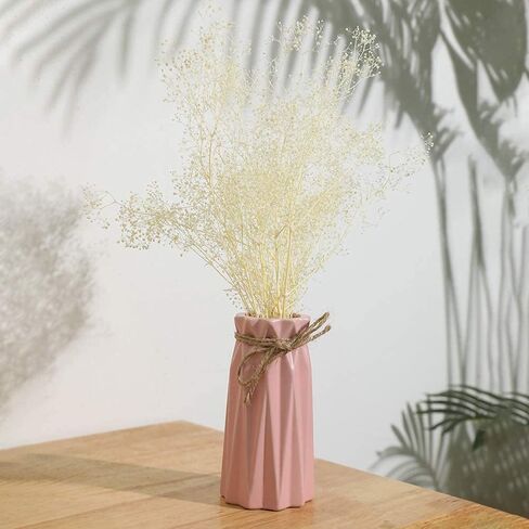 حزم زهرة الجبسوفيلا المجففة من MIHUAGE، نفس الطفل الطبيعي لترتيبات الزفاف DIY ديكورات المنزل 17 بوصة 3 أونصة من الزهور المجففة المحفوظة (أبيض) in Kuwait