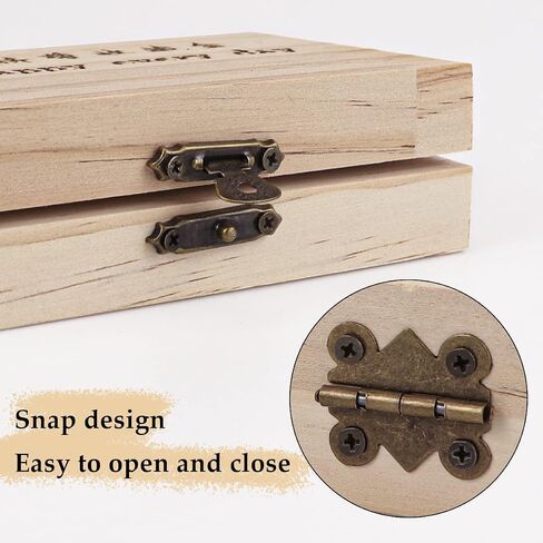 DOERDO Baby Tooth Box Umbilical Cord Keepsake Box Hair Collection Box with 3 Glass Bottles Kids Souvenir Storage Box to Keep the Childwood Memory, 4.5"x3.1" in Saudi Arabia