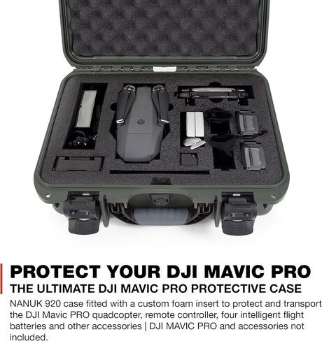 Nanuk Waterproof Hard Case with Foam Insert for DJI Air 2S Fly More Combo - Black 915-MAVIA2S1 in Saudi Arabia