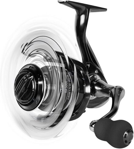 Fishing Spinning Reels, Size 5000 Gear Ratio 5.2:1 Right/Left Hand Fishing Wheels 13+1BB Max Drag 8KG for Freshwater Saltwater in Kuwait