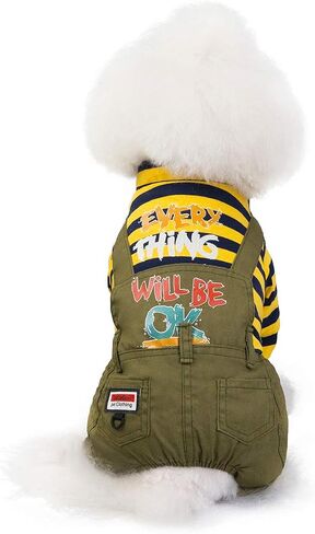 Trudz PET Dog Coat Dog Clothes Hoodies,Rdc Pet Thickened Dog Cotton Jacket, Dog Overall Fleece Warm Sweater, 4 Legs Cold Weather Clothes for Small Dog Medium Dog Cat (Orange,S) in Kuwait