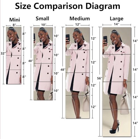 Shatterproof Wall Mirror Full Length Mirror,Plexiglass Mirrors for Wall,Full Body Mirror for Bedroom,Gym Mirrors for Home,16"x16"x4Pcs,Workout Unbreakable Kids Safe,Over the Door, Long Wall Mounted in Kuwait