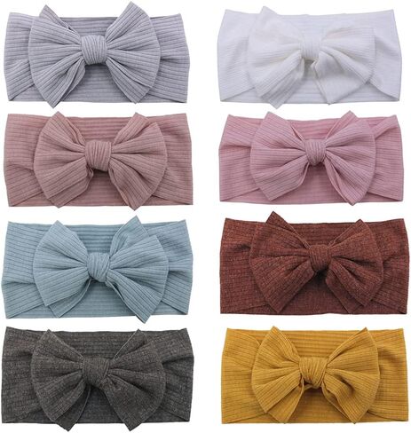 Sugarmelon Baby Headbands Headwrap Newborn Toddler Cotton Ribbed Turban Headband Hairband Infant Baby Show Gifts in Saudi Arabia