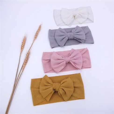 Sugarmelon Baby Headbands Headwrap Newborn Toddler Cotton Ribbed Turban Headband Hairband Infant Baby Show Gifts in Saudi Arabia