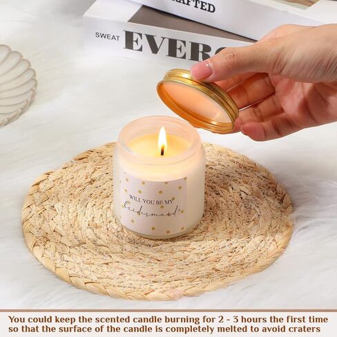 7 Pcs Groomsman Gifts Best Man Candle Groomsman Gifts Candle for Man Best Man Ebony Sandalwood Scented Candles Gifts Groomsman Bridal Proposal Invited Favor for Bridal Shower Wedding in Saudi Arabia