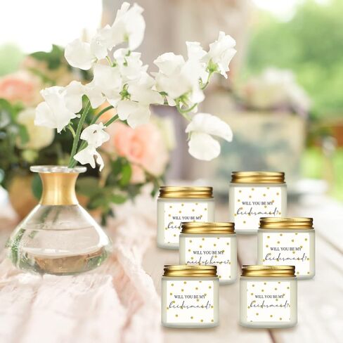 7 Pcs Groomsman Gifts Best Man Candle Groomsman Gifts Candle for Man Best Man Ebony Sandalwood Scented Candles Gifts Groomsman Bridal Proposal Invited Favor for Bridal Shower Wedding in Saudi Arabia