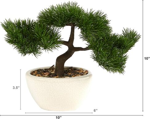 10in. Cedar Bonsai Artificial Tree in Decorative Planter in Saudi Arabia