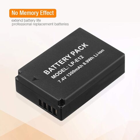 BABAKA 2 Pack LP-E12 Batteries Compatible with Canon EOS-M, EOS M2, EOS M10, EOS M50, EOS M50 Mark II, EOS M100, EOS M200, SX70 HS, Rebel SL1 Cameras Digital Cameras in Kuwait
