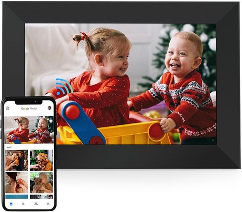 Cozyla Digital Photo Frame WiFi Smart Digital Picture Frame Free Unlimited Storage Share Photo with Family and Friend via App Email Google Photos Instagram Web Browser Photo Frame Electronic 10.1 Inch in Kuwait