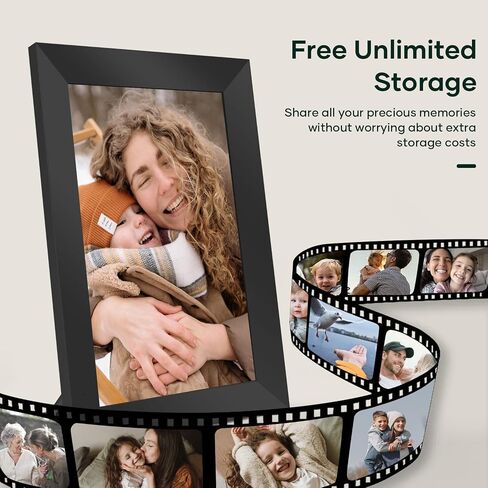 Cozyla Digital Photo Frame WiFi Smart Digital Picture Frame Free Unlimited Storage Share Photo with Family and Friend via App Email Google Photos Instagram Web Browser Photo Frame Electronic 10.1 Inch in Kuwait
