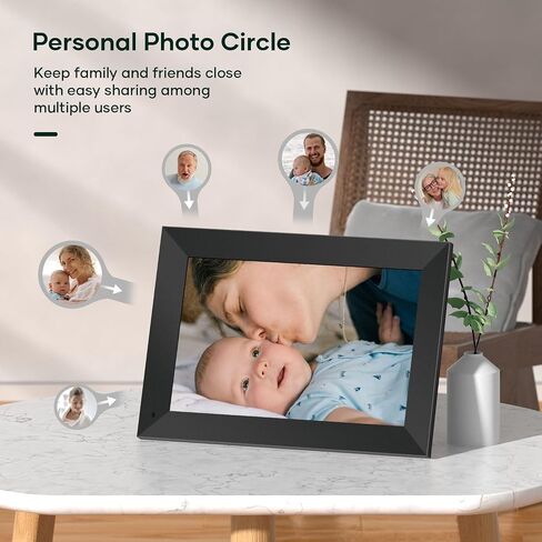 Cozyla Digital Photo Frame WiFi Smart Digital Picture Frame Free Unlimited Storage Share Photo with Family and Friend via App Email Google Photos Instagram Web Browser Photo Frame Electronic 10.1 Inch in Kuwait