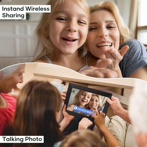 Cozyla Digital Photo Frame WiFi Smart Digital Picture Frame Free Unlimited Storage Share Photo with Family and Friend via App Email Google Photos Instagram Web Browser Photo Frame Electronic 10.1 Inch in Kuwait