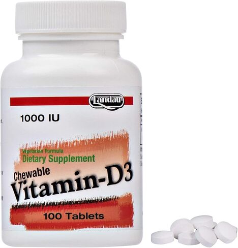 Landau Vitamin D3 1000IU chewable, 1,000 IU (250) in Kuwait