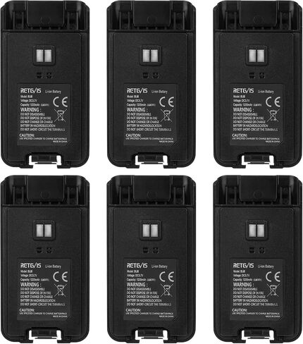 Retevis RT68 Walkie Talkie Battery,1200mAh 3.7V Original Li-ion Battery,Compatible with Retevis RT68 Two Way Radios (6 Pack) in Saudi Arabia