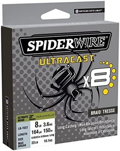 جديلة سبايدر واير ألترا كاست غير مرئية - شفافة 0.004 بوصة | 0.11 ملم - 10 رطل - 328 ياردة in Kuwait