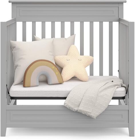 Storkcraft Petal 5-in-1 Convertible Mini Crib with Mattress in Kuwait