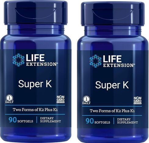 Life Extension SUPER K W/ ADVANCED K2 COMPLEX 90 SOFTGELS (2 Pack) in Saudi Arabia