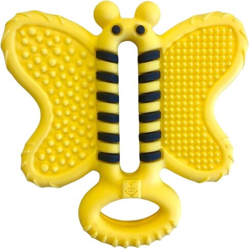 Malarkey Kids Toothbrush Teether Bee Brush1 Count, Yellow in Kuwait