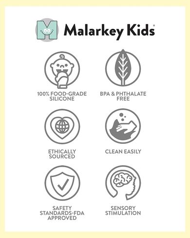 Malarkey Kids Toothbrush Teether Bee Brush1 Count, Yellow in Kuwait