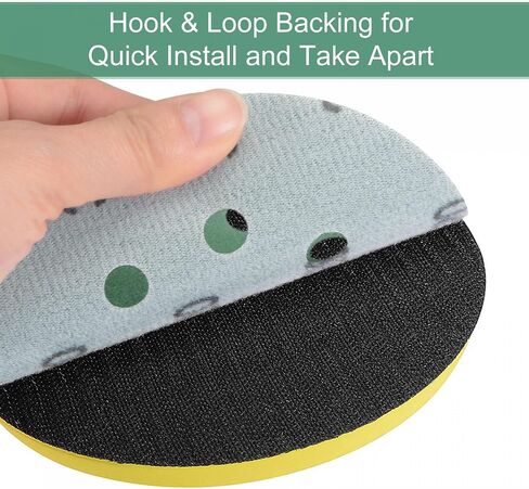 uxcell 50 Pcs Green Film Sanding Disc 1200 Grits 5-Inch 8-Hole Aluminum Oxide Abrasive Hook and Loop Backed Sandpapers for Sander in Saudi Arabia