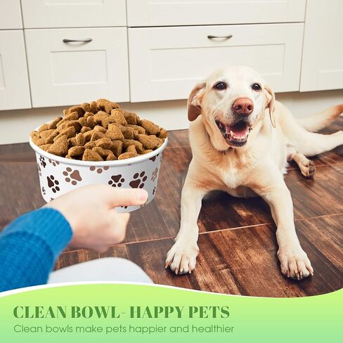 80 Pcs Disposable Pet Feeding Bowls Small Dog Bowls 380 ml 1.5 Cup Cat Food Bowl Pet Paw Paper Pet Bowl Leakproof Wet Food Water Bowl for Puppy Small Dog Cat in Saudi Arabia