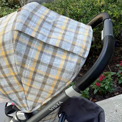 غطاء مقبض مسند الذراع الجلدي لعربة الأطفال متوافق مع عربة الأطفال Uppababy Vista V1/V2، وأغطية واقية للقضيب وملحقات عربة الأطفال (لمقبض الأم باللون الأسود) in Saudi Arabia