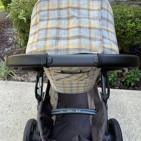 غطاء مقبض مسند الذراع الجلدي لعربة الأطفال متوافق مع عربة الأطفال Uppababy Vista V1/V2، وأغطية واقية للقضيب وملحقات عربة الأطفال (لمقبض الأم باللون الأسود) in Saudi Arabia