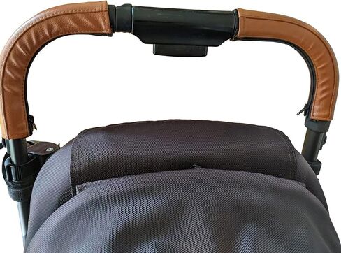 غطاء مقبض مسند الذراع الجلدي لعربة الأطفال متوافق مع عربة الأطفال Uppababy Vista V1/V2، وأغطية واقية للقضيب وملحقات عربة الأطفال (لمقبض الأم باللون الأسود) in Saudi Arabia