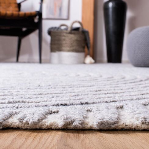 SAFAVIEH South Hampton Collection Runner Rug - 2'3" x 10', Grey, Handmade Mid-Century Modern Abstract, Ideal for High Traffic Areas in Living Room, Bedroom (SHA301F) in Saudi Arabia