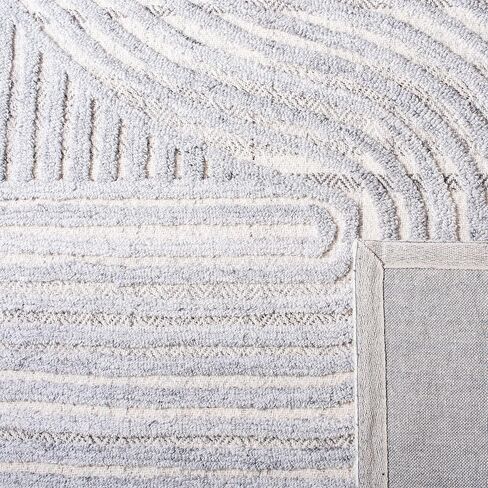 SAFAVIEH South Hampton Collection Runner Rug - 2'3" x 10', Grey, Handmade Mid-Century Modern Abstract, Ideal for High Traffic Areas in Living Room, Bedroom (SHA301F) in Saudi Arabia