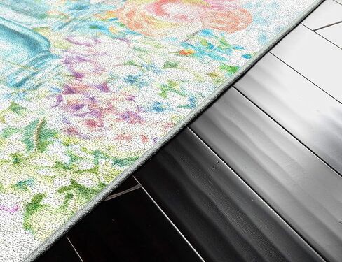 برومو ميلز الزهور الملونة في منطقة ماسون جار البساط للمطبخ، سجادة المدخل، غرفة المعيشة أو غرفة النوم، 1'8 بوصة × 2'10 بوصة، متعددة in Kuwait