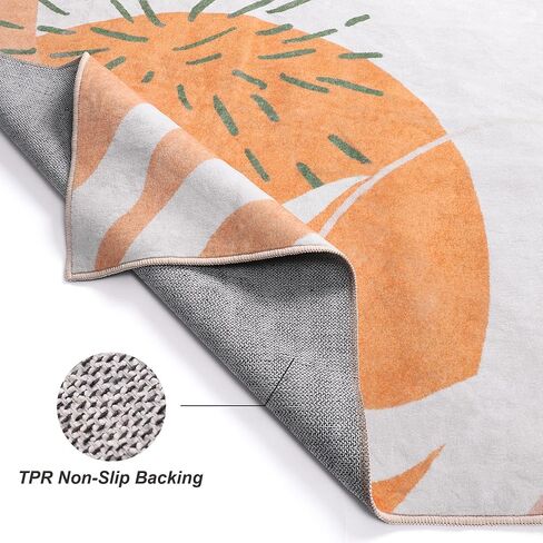 سجادة ComiComi قابلة للغسل - سجاد منطقة مقاومة للبقع لغرفة المعيشة، سجادة غرفة نوم Morandi، سجاد منطقة حديثة قابل للغسل (TPR65-Green، 5'x7') in Kuwait