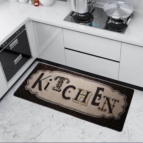 Kitchen Rug, Non-Slip Kitchen Floor Mat Waterproof Laundry Room Rug Entry Rug 59''×20'' in Saudi Arabia