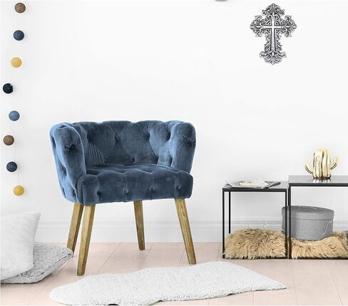 Castleore سهلة التعليق على الحائط لديكور المنزل الصلبان المسيحية الدينية للجدار | الأفضل للمنزل والمكتب وكهدية | انتيك فضي | مقاس L 8 عرض 6 بوصة | in Kuwait