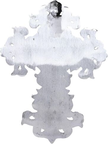 Castleore سهلة التعليق على الحائط لديكور المنزل الصلبان المسيحية الدينية للجدار | الأفضل للمنزل والمكتب وكهدية | انتيك فضي | مقاس L 8 عرض 6 بوصة | in Kuwait