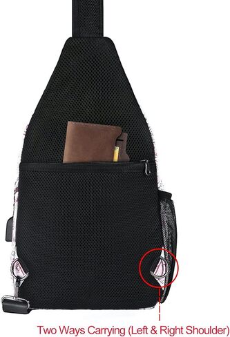 حقيبة ظهر MOSISO Sling للمشي لمسافات طويلة بنمط حقيبة كتف خارجية مع منفذ شحن USB، طراز وطني in Kuwait