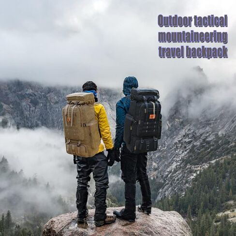 حقيبة ظهر تكتيكية في الهواء الطلق، 75 لتر سعة كبيرة للماء حقيبة ظهر عسكرية للتخييم والمشي لمسافات طويلة والسفر in Kuwait