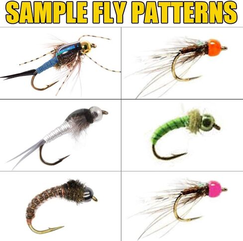 XFISHMAN Fly-Tying-Beads-Brass-Beads-Heads تشكيلة 180 حزمة من مواد ربط الذبابة حورية الصيد in Kuwait