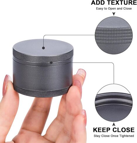 Metal Pill Box Pill Case - Waterproof Travel Medicine Organizer Single Round Aluminum Alloy Storage Daily Pill Container Multitool EDC Every Day for Vitamin, Fish Oil Gray Big Size in Saudi Arabia