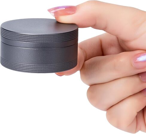 Metal Pill Box Pill Case - Waterproof Travel Medicine Organizer Single Round Aluminum Alloy Storage Daily Pill Container Multitool EDC Every Day for Vitamin, Fish Oil Gray Big Size in Saudi Arabia
