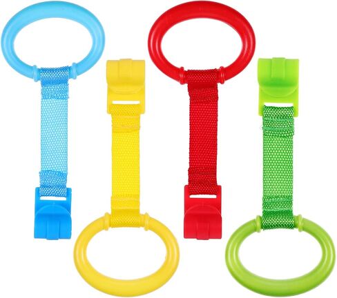TOYANDONA 4pcs Baby Toddler Walking Assistant Pull Up Ring Safety Stand Up Rings for Toddler in Saudi Arabia