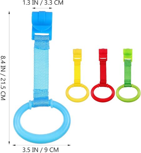 TOYANDONA 4pcs Baby Toddler Walking Assistant Pull Up Ring Safety Stand Up Rings for Toddler in Saudi Arabia