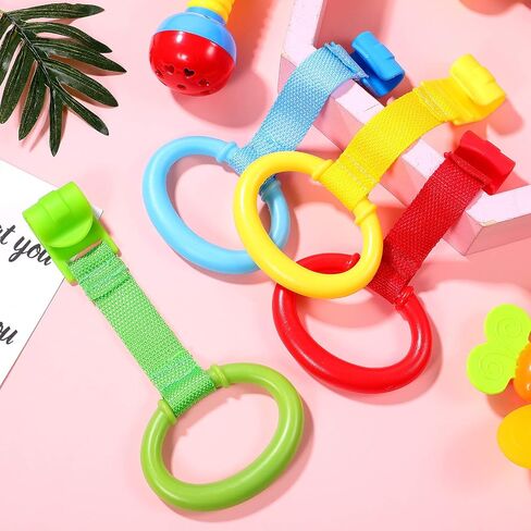 TOYANDONA 4pcs Baby Toddler Walking Assistant Pull Up Ring Safety Stand Up Rings for Toddler in Saudi Arabia