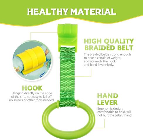 TOYANDONA 4pcs Baby Toddler Walking Assistant Pull Up Ring Safety Stand Up Rings for Toddler in Saudi Arabia