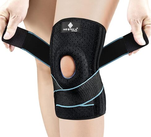 NEENCA Knee Brace for Knee Pain, Adjustable Knee Support with Patella Gel Pad & Side Spring Stabilizers, Knee Wrap for Arthritis, Meniscus Tear, ACL, Knee Pain Relief, Runner, Sport - FSA/HSA Approved in Saudi Arabia