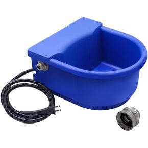 وعاء تغذية الكلاب الأوتوماتيكي المسخن من APlayfulBee وموزع درجة حرارة ثابتة 3 لتر وعاء حراري خارجي مع صمامات كروية عائمة للحيوانات الأليفة والكلاب والخيول والأغنام والماعز (أزرق) in Kuwait