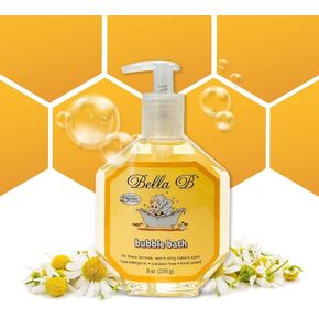 BELLA B Bubble Bath for Baby & Kids 8 oz - Organic Bubble Bath for Toddlers - Toddler Bubble Bath Tear-Free Baby Bubble Bath Organic - Natural Bubble Bath for Kids - Tear-Free Bubble Bath - Kids Bath in Kuwait