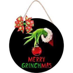 علامة باب عيد الميلاد للباب الأمامي Grinch علامة الباب عيد الميلاد باب شماعات عيد الميلاد معلقة علامة الباب إكليل الباب في الهواء الطلق ديكور الجدار الداخلي لعطلة عيد الميلاد، أسود، sdmgshou in Saudi Arabia