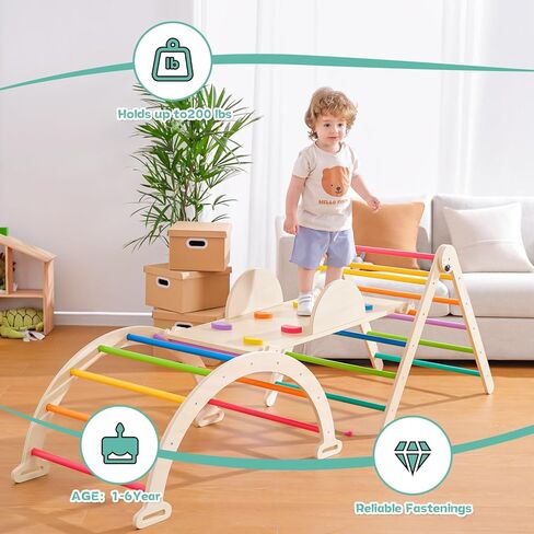 مجموعة مثلثات بيكلر 5 في 1، ألعاب تسلق للأطفال كبيرة الحجم قابلة للطي، صالة ألعاب رياضية داخلية للأطفال الصغار 1-3 مجموعة تسلق مونتيسوري خشبية، مثلث بيكلر ارتفاع قابل للتعديل، ألعاب أطفال مع منحدر منزلق in Kuwait